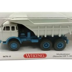 Modellauto Geschäft -Modellauto Geschäft 067048 2 Henschel HS 3 180 Muldenkipper grau blau