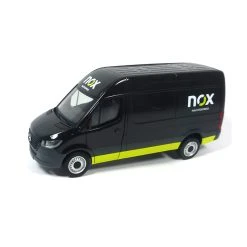 Herpa 096102 Mercedes Benz Sprinter Kasten 2018 "NOX Nachtexpress" Schwarz Maßstab 1:87 Modellauto