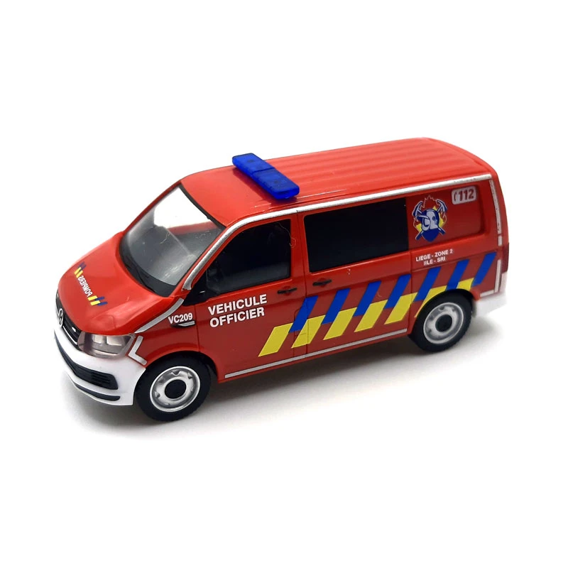 Herpa 096287 VW T6 Halbbus "Feuerwehr Lüttich" Rot Maßstab 1:87 Modellauto 1 Herpa 096287 VW T6 Halbbus "Feuerwehr Lüttich" Rot Maßstab 1:87 Modellauto