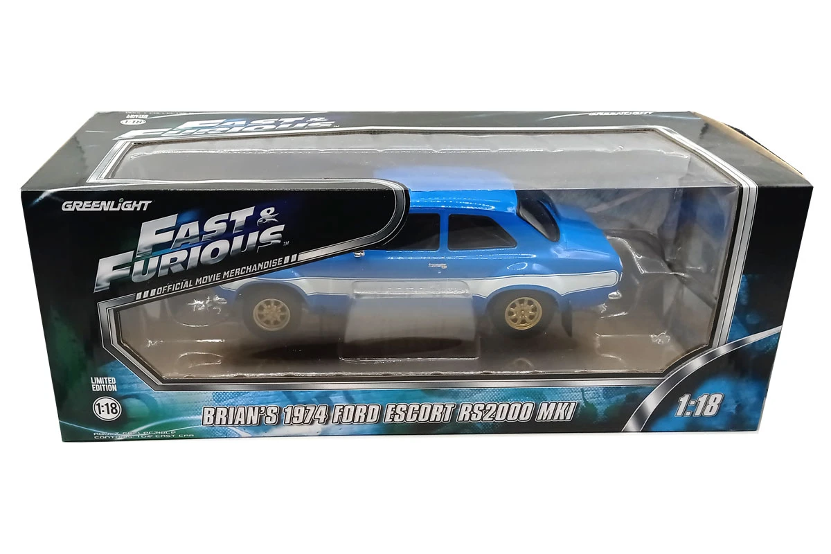 Greenlight 12800 Brian's Ford Escort RS2000 MKI Blau/weiss 1974 Maßstab 1:18 Modellauto (NOS) 2 Greenlight 12800 Brian's Ford Escort RS2000 MKI Blau/weiss 1974 Maßstab 1:18 Modellauto (NOS) - Image 2