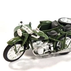 Sonstige Atlas 7168121 Motorrad IMZ M72 Gespann Ural Mit Seitenwagen Olivegrün Maßstab 1:24 Modell (NOS)
