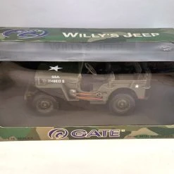 Sonstige NOS! Gate 01061 Willy´s Jeep "Army" Olivegrün Matt Maßstab 1:18 Modellauto