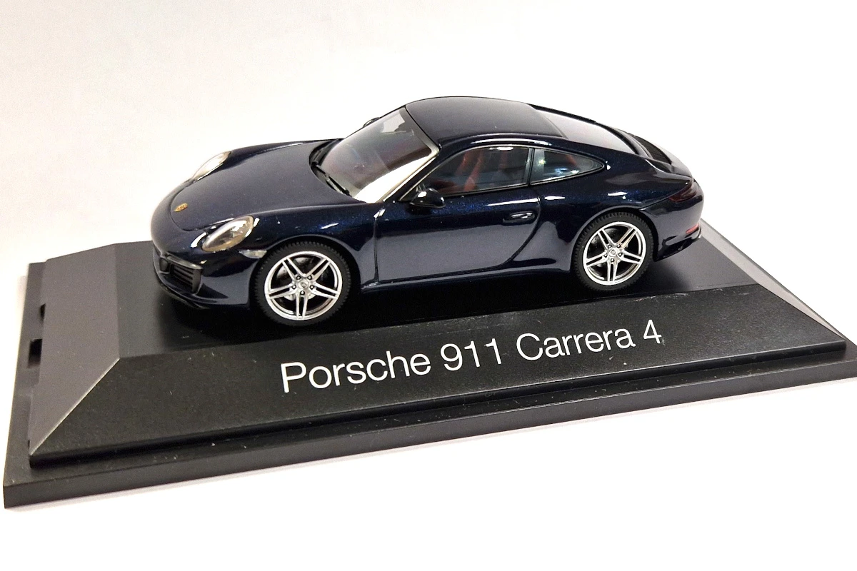 Herpa 071093 Porsche 911 Carrera 4 Dunkelblau Metallic Maßstab 1:43 Modellauto 2 Herpa 071093 Porsche 911 Carrera 4 Dunkelblau Metallic Maßstab 1:43 Modellauto - Image 2