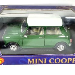 Sonstige Sunnyside 8316 Mini Cooper Dunkelgrün Metallic/Dach Weiss Maßstab 1:16 Modellauto (NOS)