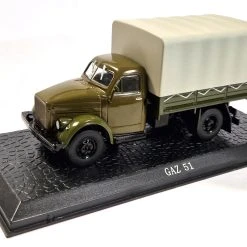Sonstige Atlas 7167132 GAZ 51 LKW Pritsche/Plane Grün/grau Maßstab 1:43 Modell (NOS)