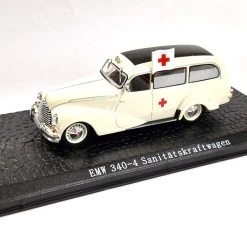 Sonstige Atlas 7167112 EMW 340-4 Sanitätskraftwagen Krankenwagen Weiss Maßstab 1:43 Modell (NOS)