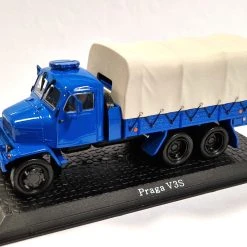 Sonstige Atlas 7167124 Praga V3S LKW Pritsche/Plane Blau/grau Maßstab 1:43 Modell (NOS)