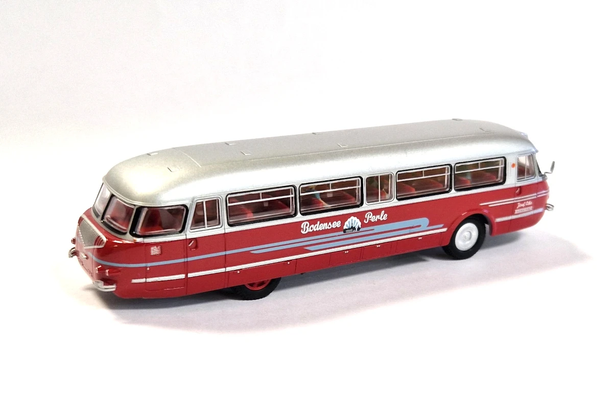 Brekina 59351 NWF BS 300 Bus "Bodensee Perle" Rot/silber Maßstab 1:87 Modellauto (NOS) 4 Brekina 59351 NWF BS 300 Bus "Bodensee Perle" Rot/silber Maßstab 1:87 Modellauto (NOS) - Image 4