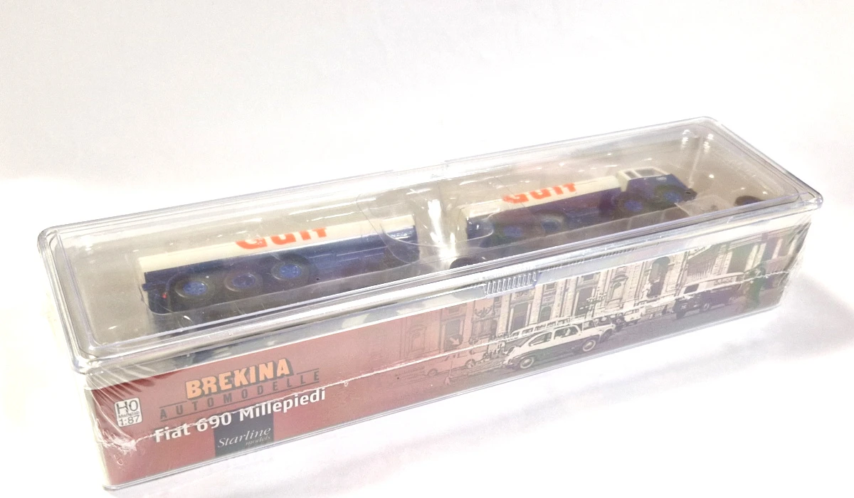 Brekina 58457 Fiat 690 Millepiedi "Gulf" Blau/weiss LKW Maßstab 1:87 Modellauto NEU 2 Brekina 58457 Fiat 690 Millepiedi "Gulf" Blau/weiss LKW Maßstab 1:87 Modellauto NEU - Image 2