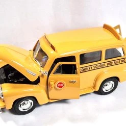 Sonstige Gebraucht! Mira 6245 Chevrolet Carryall Suburban School Bus Gelb 1950 Maßstab 1:18 - Fast Wie Neu