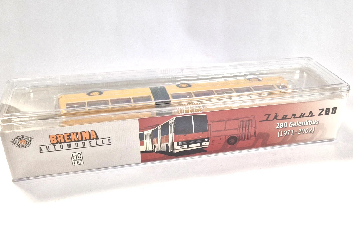 Brekina 59700 Ikarus 280 Gelenkbus Senffarben Matt Maßstab 1:87 Modellauto NOS 2 Brekina 59700 Ikarus 280 Gelenkbus Senffarben Matt Maßstab 1:87 Modellauto NOS - Image 2