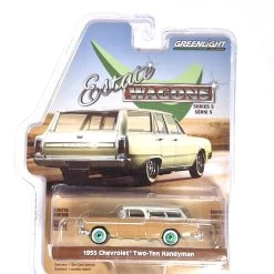 Chase Car! Greenlight 29990-A Chevrolet Two-Ten Handyman Hellbraun/grün Estate Wagons 5 Maßstab 1:64