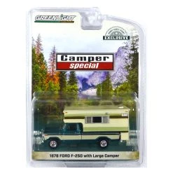 Greenlight 30337 Ford F-250 Camper Grün Metallic/weiss 1978 - Exclusive Maßstab 1:64 Modellauto