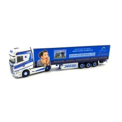 Herpa 313636 Scania CS HD Gardinenplanen-Sattelzug "Spedition Höhner" Weiss/blau Maßstab 1:87 Modell