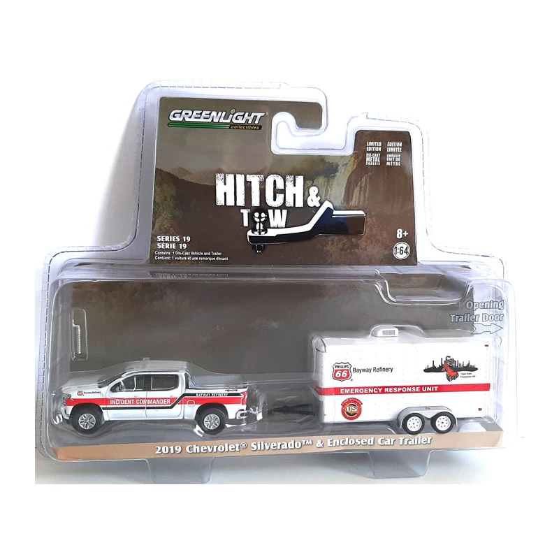 Greenlight 32190-D Chevrolet Silverado Und Car Trailer Hitch & Tow 19 Maßstab 1:64 Modellauto 1 Greenlight 32190-D Chevrolet Silverado Und Car Trailer Hitch & Tow 19 Maßstab 1:64 Modellauto