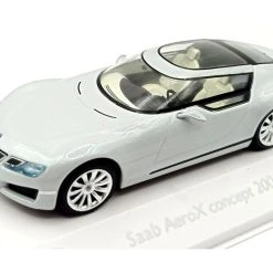 Sonstige Atlas 3898007 Saab AeroX Concept Car Weiss Metallic 2006 Maßstab 1:43 Modellauto (NOS)