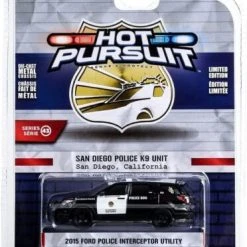 Greenlight 43010-E Ford Police Interceptor Utility "San Diego Police K9 Unit" Schwarz/weiss 2015 - H