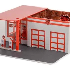 Greenlight 57092 Tankstelle - Vintage Gas Station "Phillips 66" Weiss/rot Maßstab 1:64 Gebäude