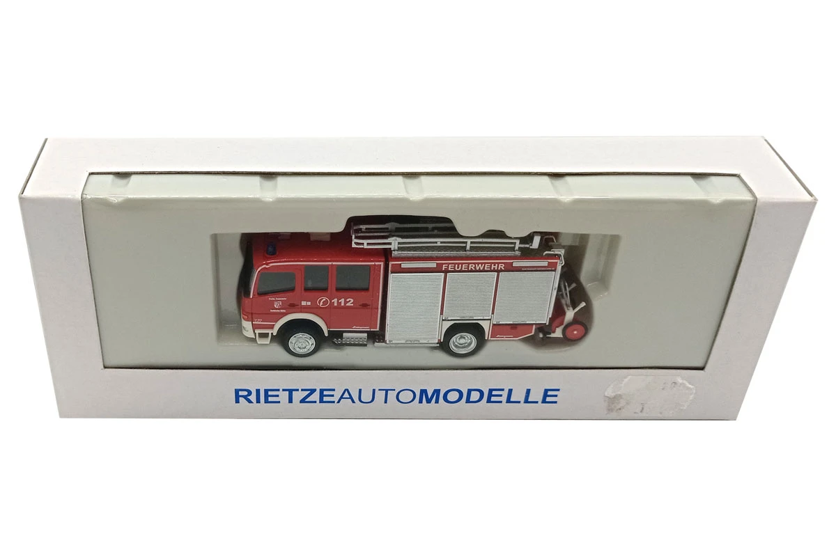 Sonstige NOS! Rietze 60738 Mercedes Benz LF 16/12 "Feuerwehr" Rot/silber Maßstab Ca. 1:87 Modellauto 2 Sonstige NOS! Rietze 60738 Mercedes Benz LF 16/12 "Feuerwehr" Rot/silber Maßstab Ca. 1:87 Modellauto - Image 2