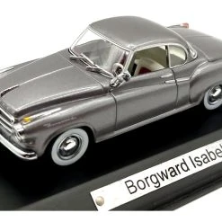 Sonstige NOS! Atlas 7129105 Borgward Isabella Grau Metallic 1957 Maßstab 1:43 Modellauto