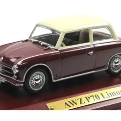 Sonstige Atlas 7130112 AWZ P70 Limousine Dunkelrot/creme 1955 Maßstab 1:43 Modellauto (NOS)