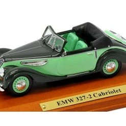 Sonstige NOS! Atlas 7130125 EMW 327-2 Cabriolet Grün/schwarz 1952 Maßstab 1:43 Modellauto