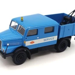 Brekina 71755 IFA S4000-1 Bautruppwagen Blau Maßstab 1:87 Modellauto (NOS)