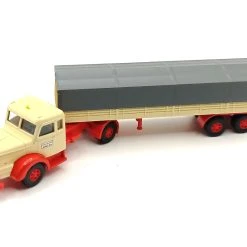 NOS! Wiking 8910436 Krupp Titan Pritschen-Sattelzug Beige/grau Maßstab Ca. 1:87 Modellauto