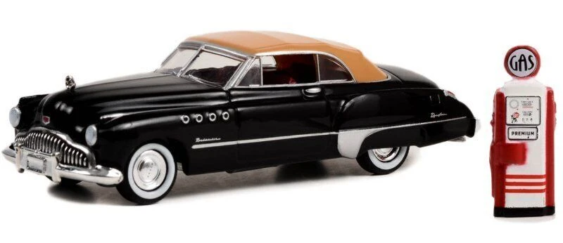 Greenlight 97140-A Buick Roadmaster Convertible With Vintage Gas Pump Schwarz 1949 - The Hobby Shop 1 Greenlight 97140-A Buick Roadmaster Convertible With Vintage Gas Pump Schwarz 1949 - The Hobby Shop