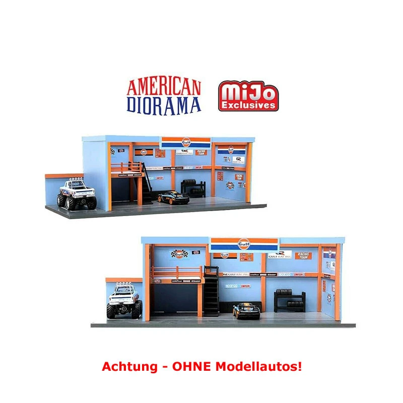American Diorama AD76531 Diorama Bausatz "Gulf Garage" - Mijo Exclusives Maßstab 1:64 1 American Diorama AD76531 Diorama Bausatz "Gulf Garage" - Mijo Exclusives Maßstab 1:64
