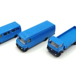 NOS! Herpa Modell-Set "Mercedes Benz" Nutzfahrzeuge Blau Maßstab Ca. 1:87 Modellauto