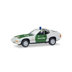 Herpa 094078 Porsche 924 "Polizei" Grün/weiss Maßstab 1:87 Modellauto